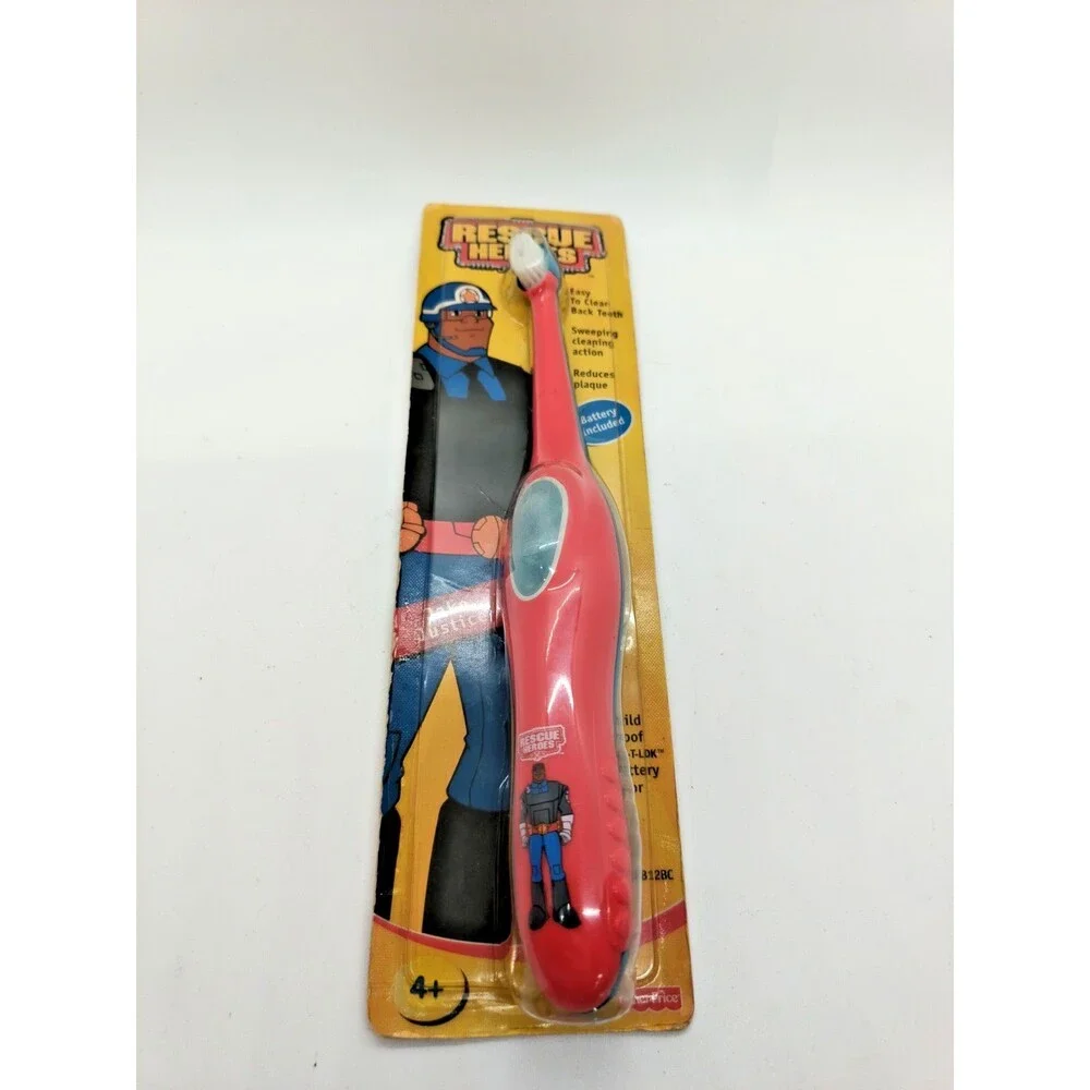 Vintage RESCUE HEROES Jake Justice  Toothbrush Battery Powered Fisher Price NEW